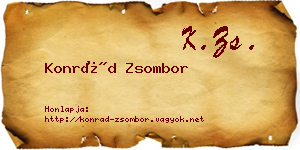 Konrád Zsombor névjegykártya